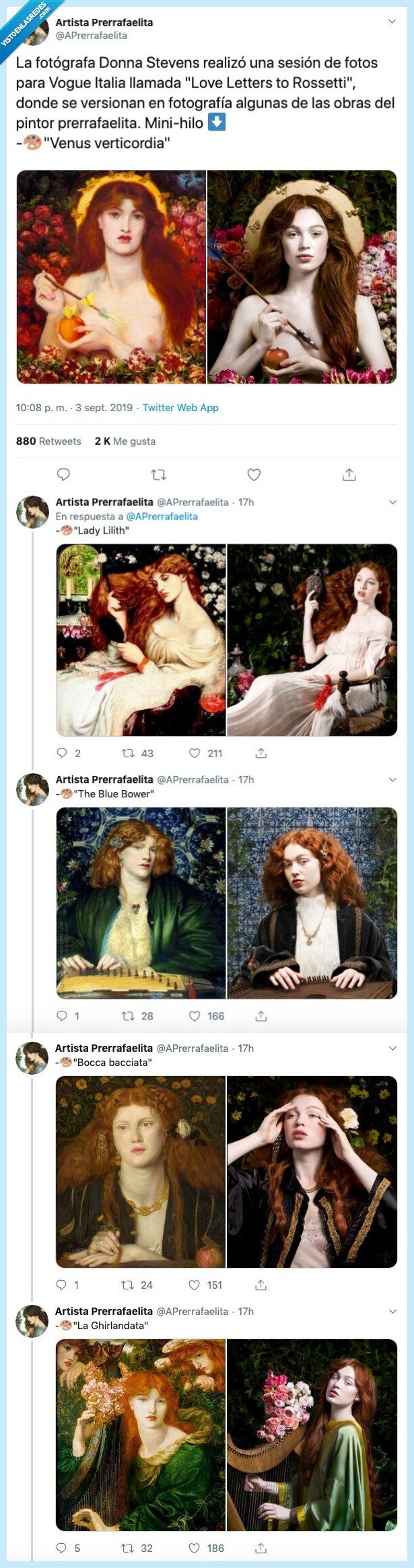 arte,cuadro,vogue,italia,prerrafaelita,donna stevens,rossetti,letters to rossetti