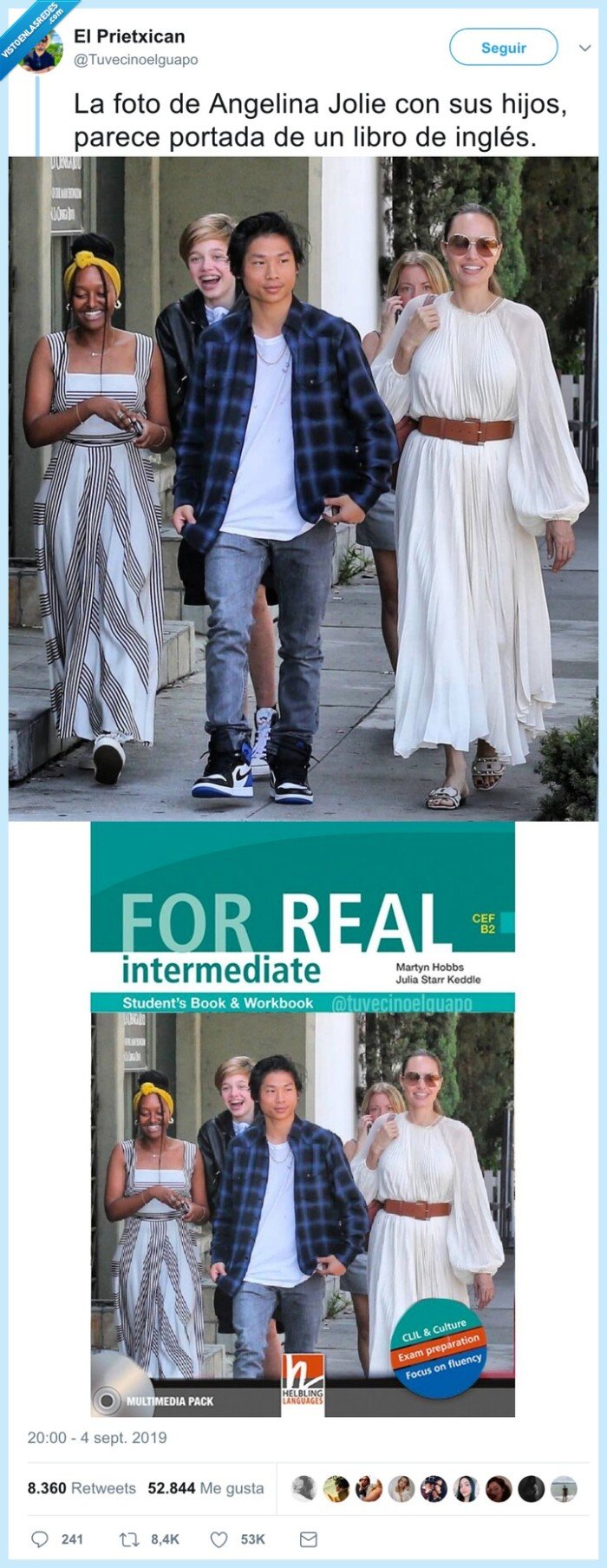 angelina jolie,hijos,multicultural,libro de inglés