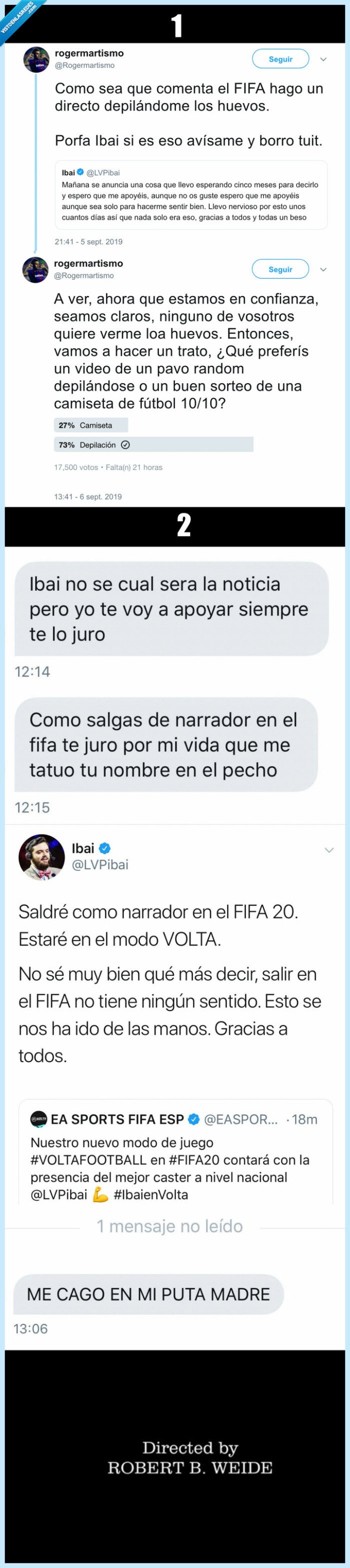 ibai llanos,comentarista,apuesta,fifa20,volta,liada