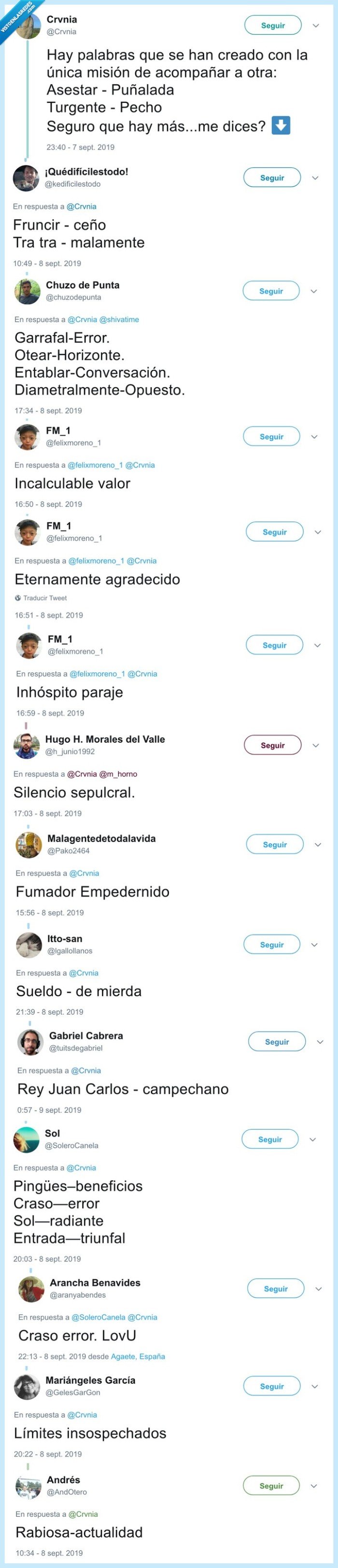 palabras,acompañar,van juntas