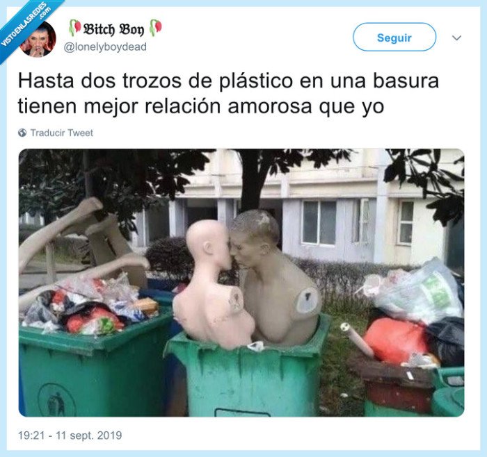 maniquí,basura,plástico,amor