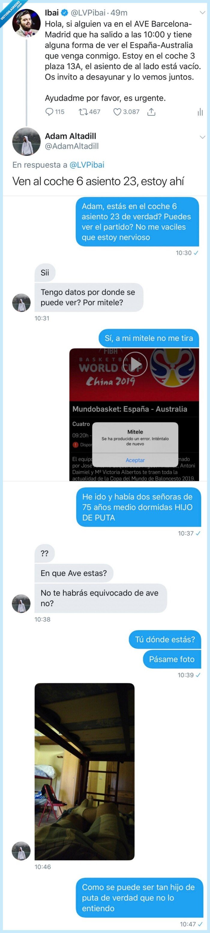 ibai llanos,troleo,tren,ave,baloncesto