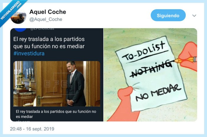 rey,felipe,no hacer nada,funciones,mediar