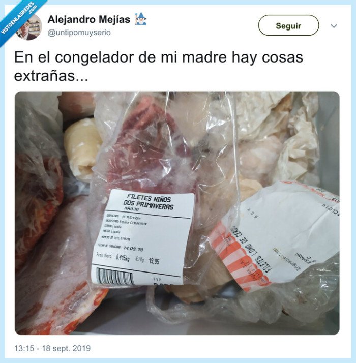 niño,carne,congelador