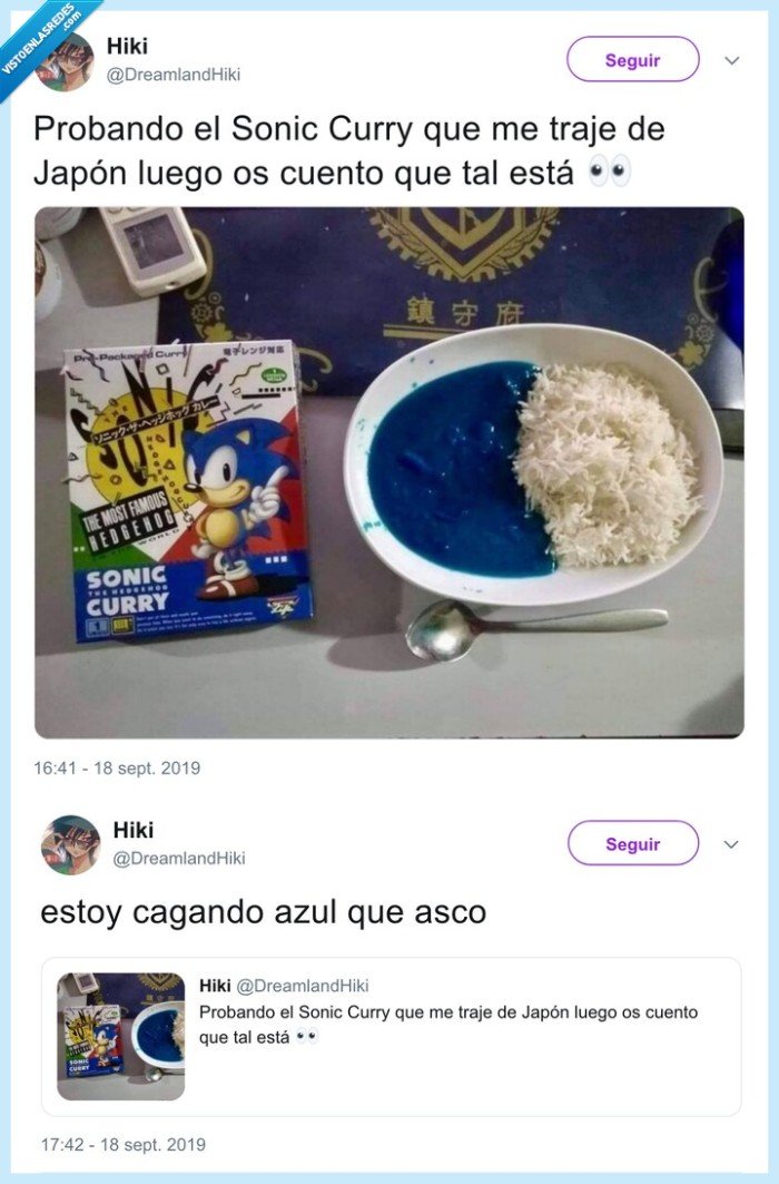 sonic,curry azul,caca
