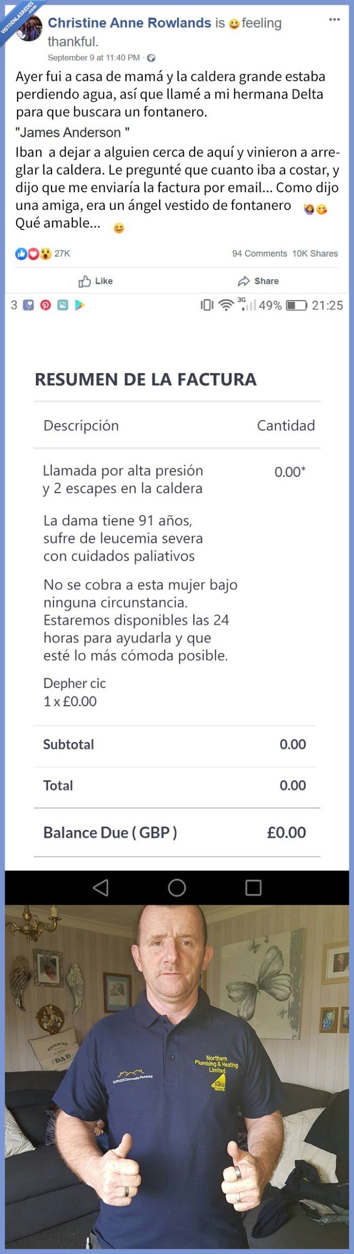 factura,fontanero,generoso