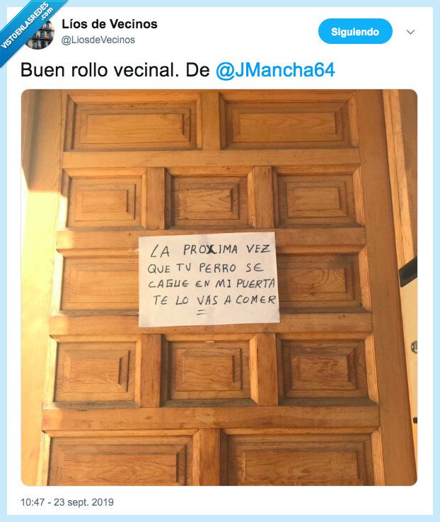 vecino,puerta,perro,cagar