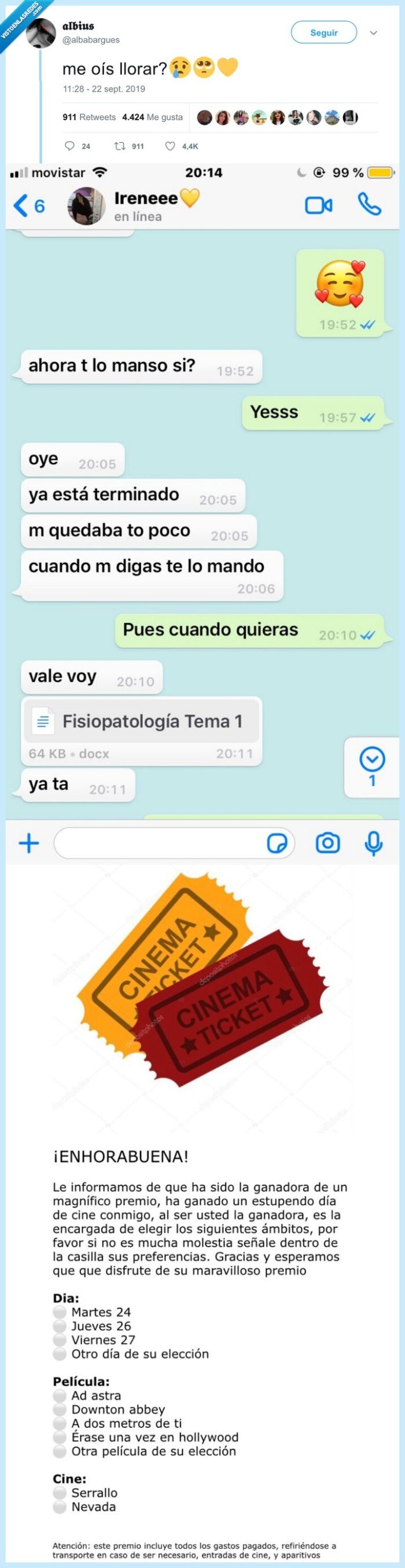 entradas,cine,sorpresa