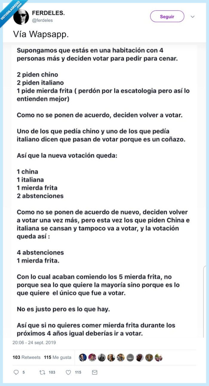 elecciones,votar,comida