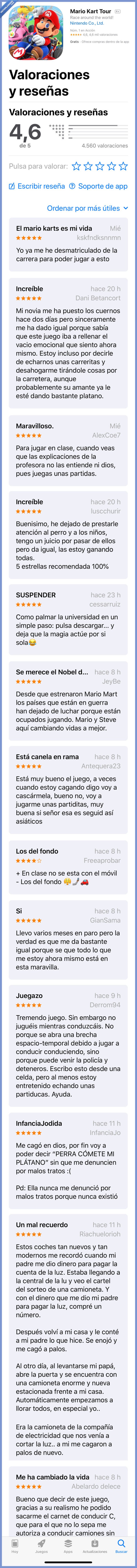 mario kart,movil,reviews