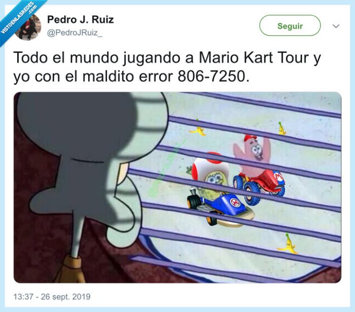 Pedrojruiz,Mario,Kart,Tour,error,MarioKartTour,karts,MarioBros,Bros,Toad,Bob,Esponja,Patricio,meme,calamardo