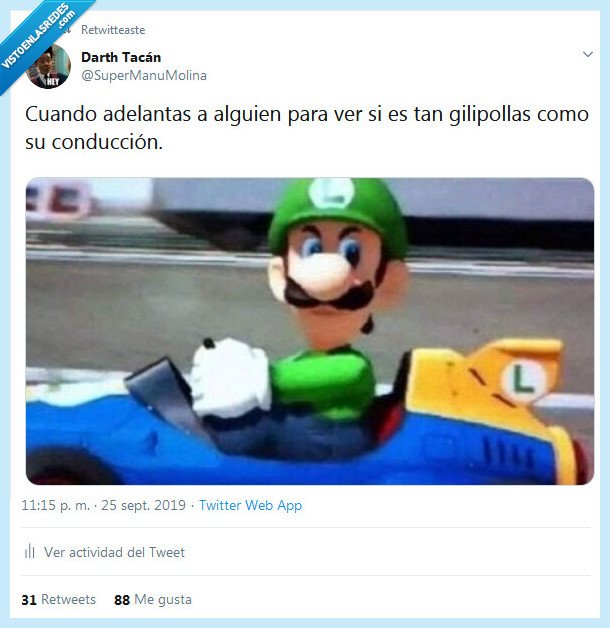 conducción,mario kart,adelantar
