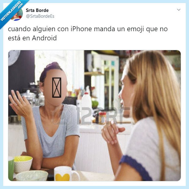 emoti,iphone,android,no se ve