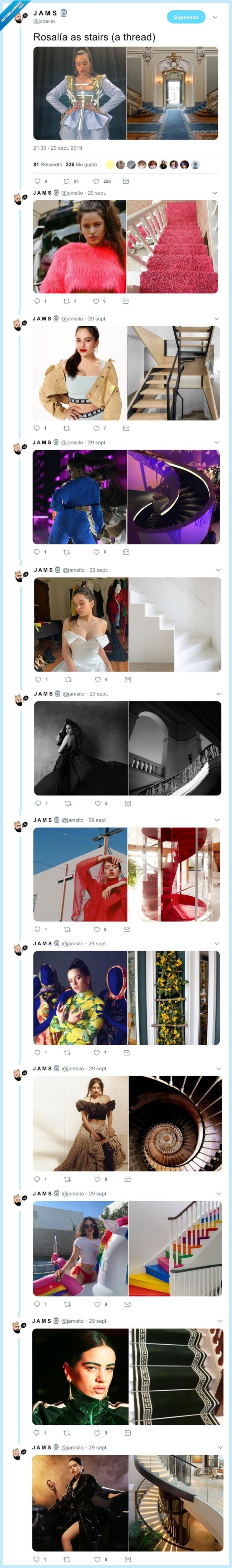 escaleras,rosalía,stars,wtf,random,loco