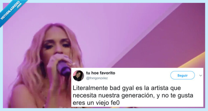 528574 - Según esta chica, si no te gusta Bad Gyal eres viejo y feo. Los comentarios se la comen con patatas