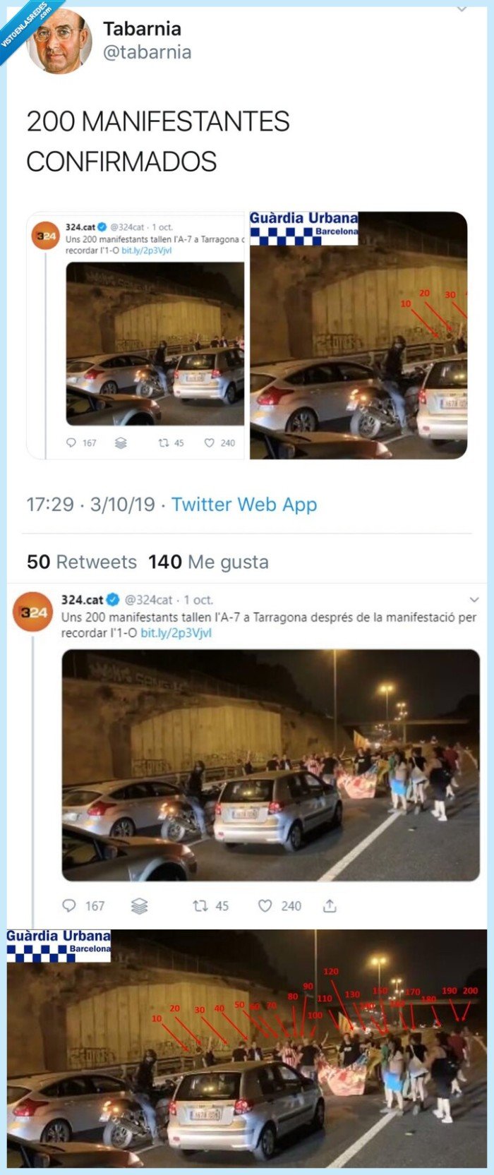 manifestantes,200,contar,numero