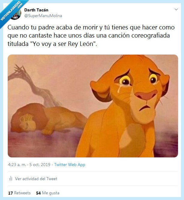 rey león,padre,morir,canción