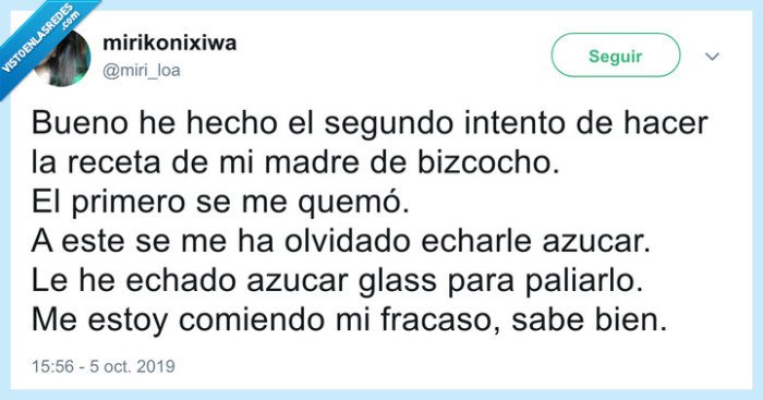 Twitter,fracaso,bizcocho,azucar