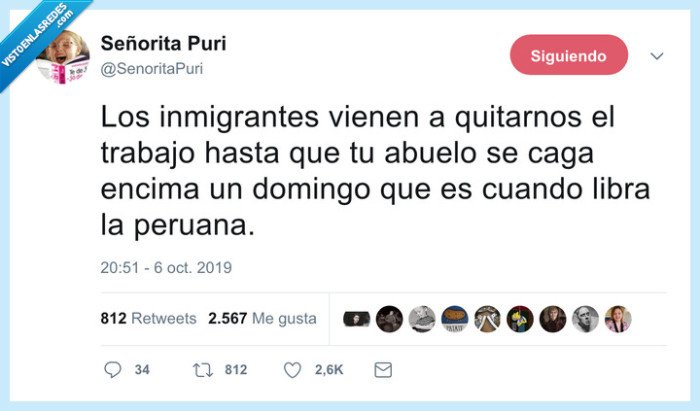 peruana,cuidadora,abuelo,cambiar