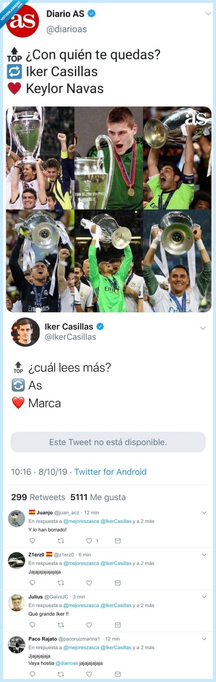 casillas,as,marca,comparación,keylor navas