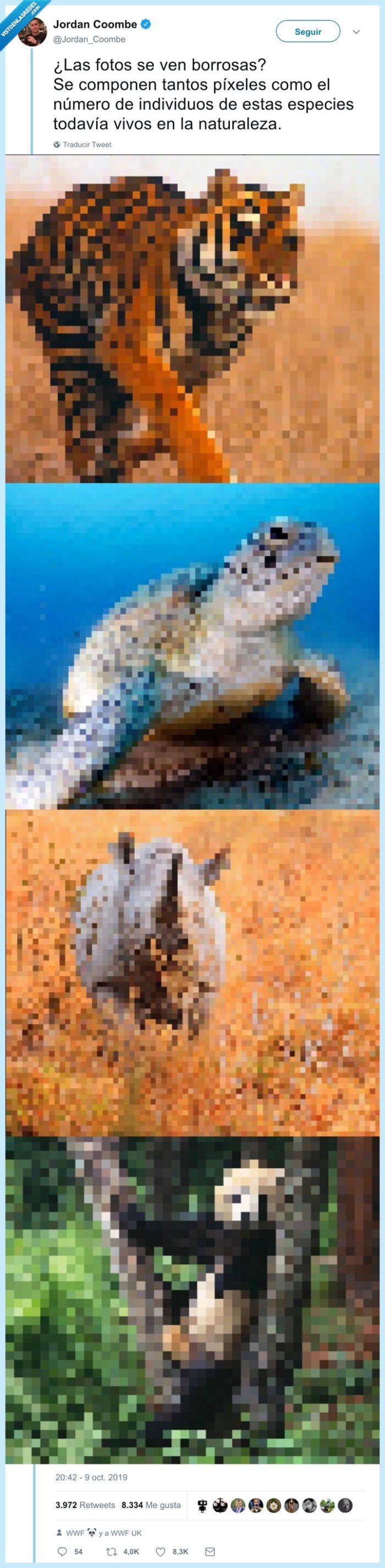 pixeles,animales,extinción