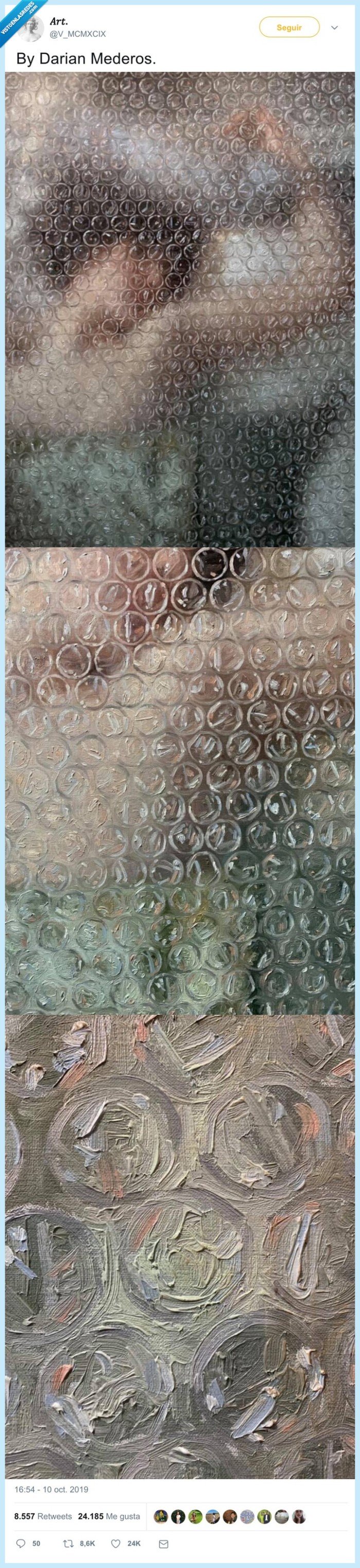 papel de burbujas,efecto óptico