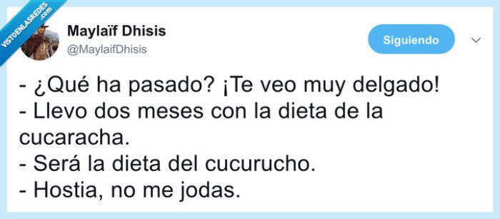 dieta,cucurucho,cucaracha