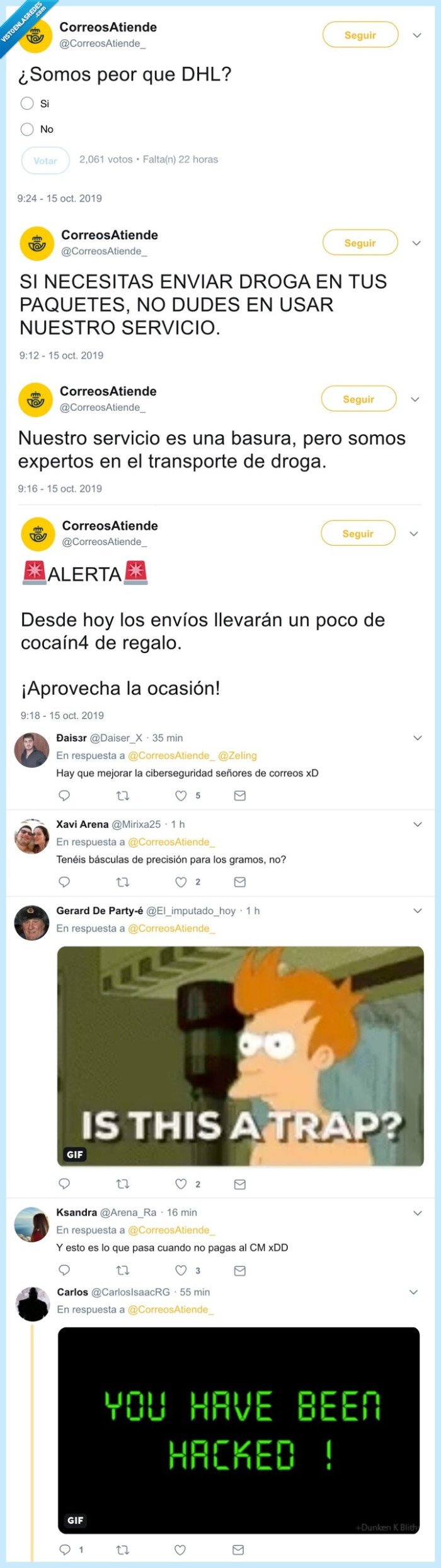 hackeo,correos,droga