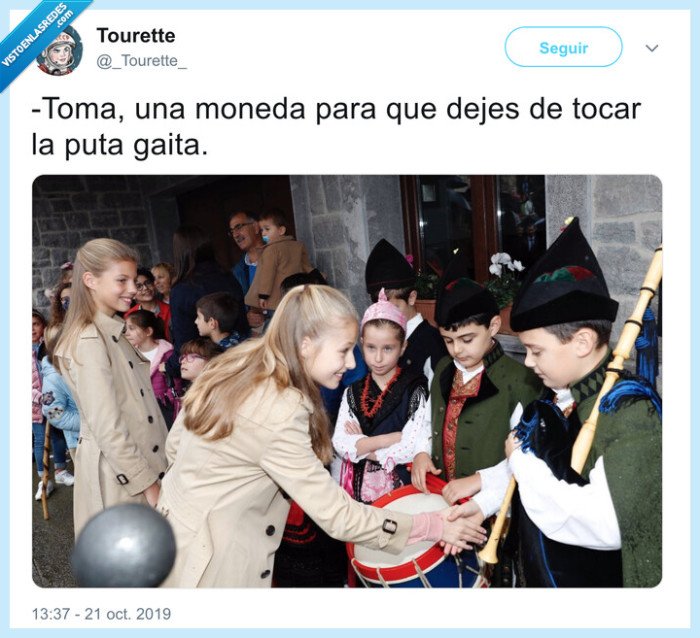 infanta,leonor,moneda,gaitero,gaita