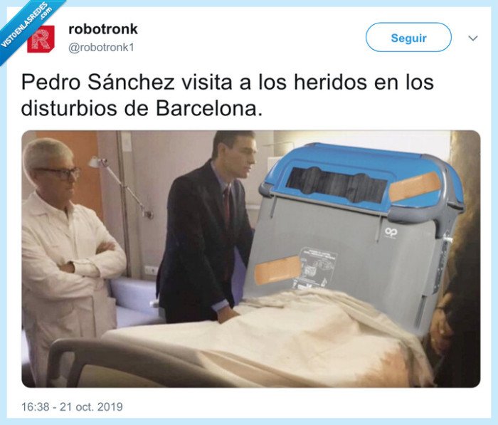 contenedor,barcelona,proces,revuelta,pedro sanchez