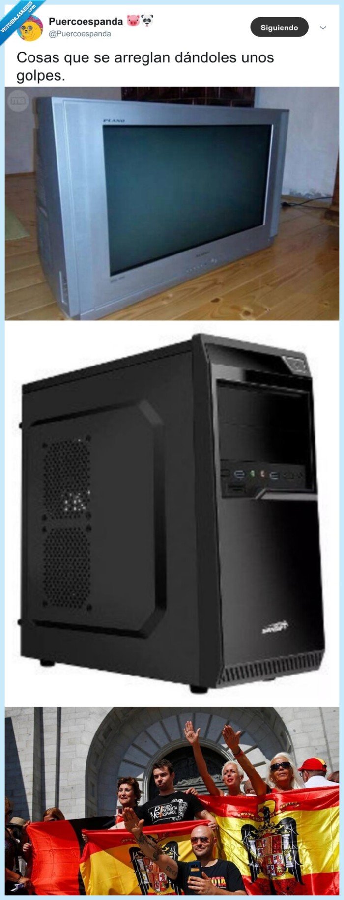golpes,nazis,franquistar,arreglar,tv,pc