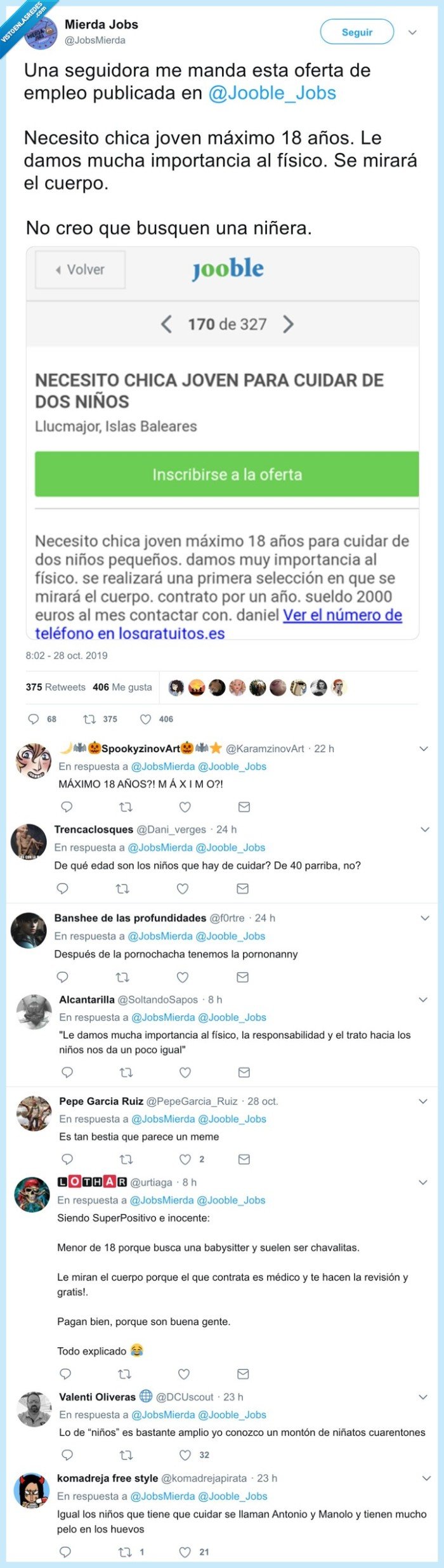 canguro,trabajo,máximo 18 años,vergüenza