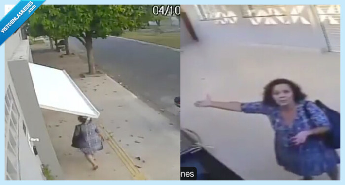 530625 - Todo el mundo ha visto el vídeo de la mujer engullida por un garaje, pero lo mejor es el vídeo desde dentro del garaje