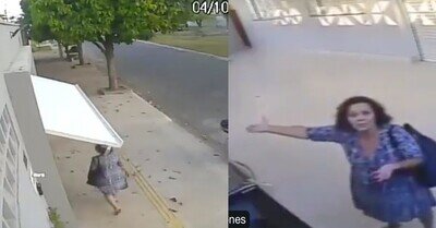 530625 - Todo el mundo ha visto el vídeo de la mujer engullida por un garaje, pero lo mejor es el vídeo desde dentro del garaje