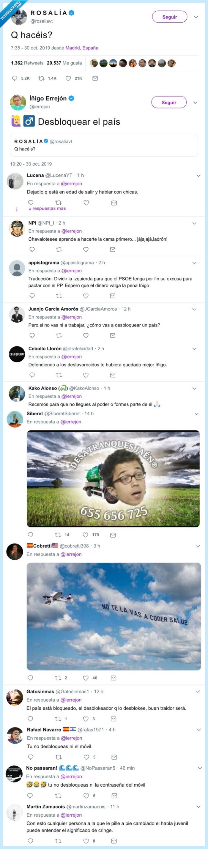 errejón,rosalía,desbloquear,risas