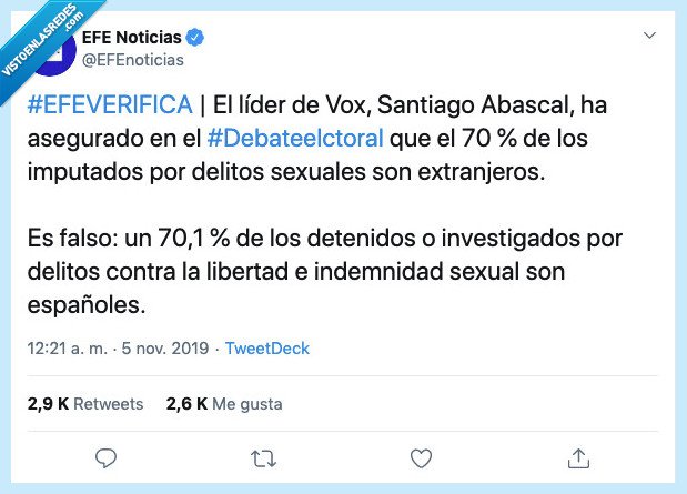 efe,mentira,bulo,santiago abascal,violacion,mentir,desmentir