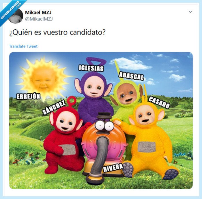 Teletubbies,Politica,Elecciones,versi&oacute;n