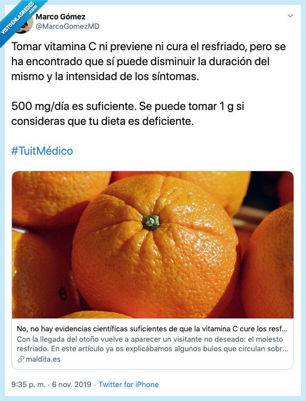 medico,resfriado,vitamina c,naranja