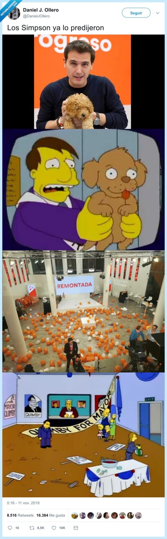 albert rivera,ciudadanos,dimisión,simpson,catástrofe