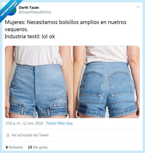 bolsillos,vaqueros,mujeres,industria textil