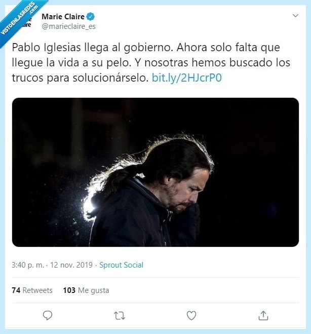 pablo iglesias,marie claire,pelo