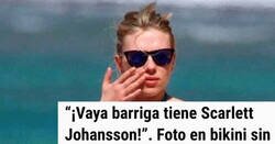 Enlace a Scarlett Johansson tiene barriga según este periódico... y le caen tortas como panes al redactor