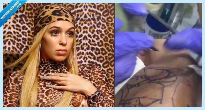 531892 - Se intenta tatuar a Bad Gyal, pero el estropicio es bastante serio y solo recibe insultos