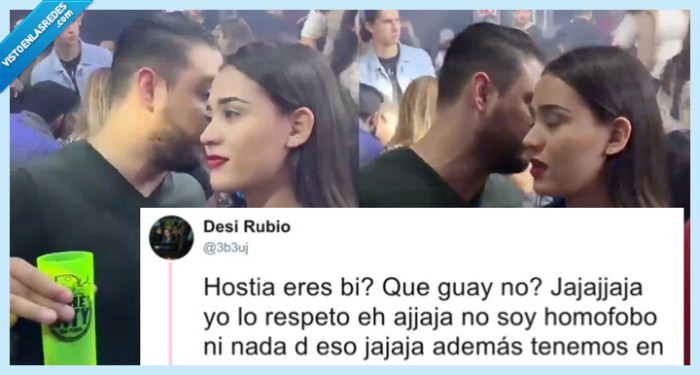 532125 - El último viral de moda: Ponerle texto a la conversación de este pagafantas en una discoteca