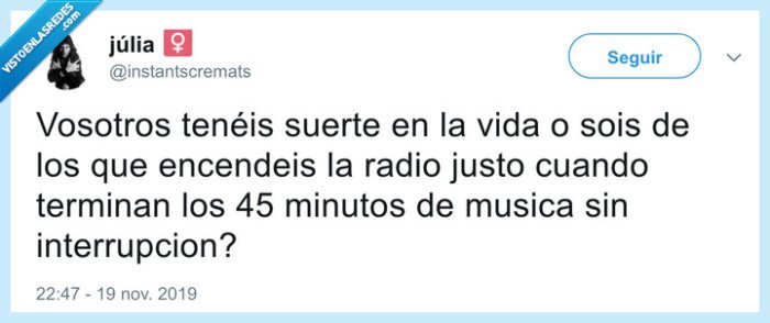 Mala suerte,musica,radio