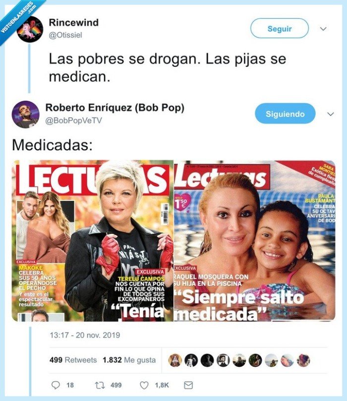 medicadas,drogadas,raquel mosquera,terelu