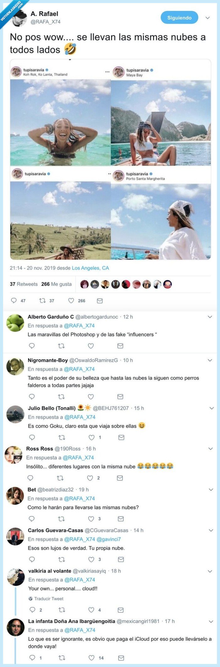 nubes,influencers,fake,falso,photoshop