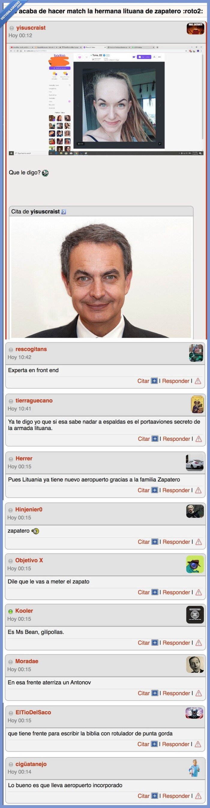 zapatero,tinder,match,forocoches