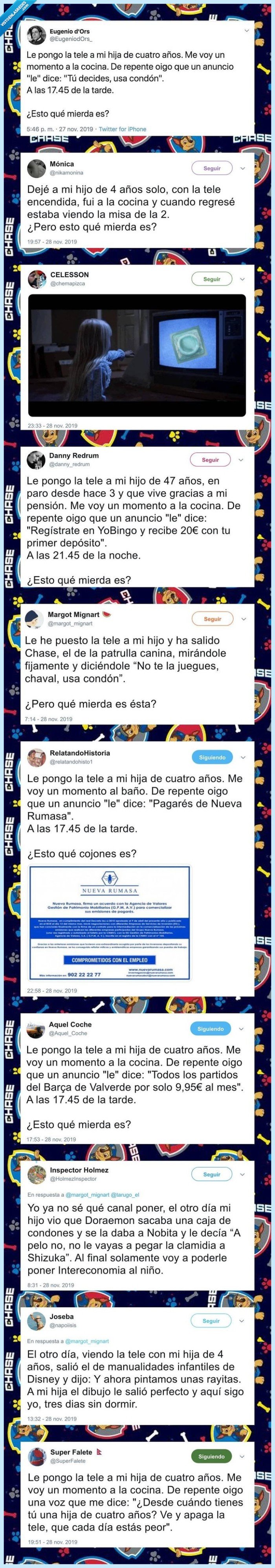 patrulla canina,horario infantil,niños,infancia,condones