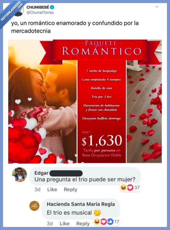trio,plan romantico,fail